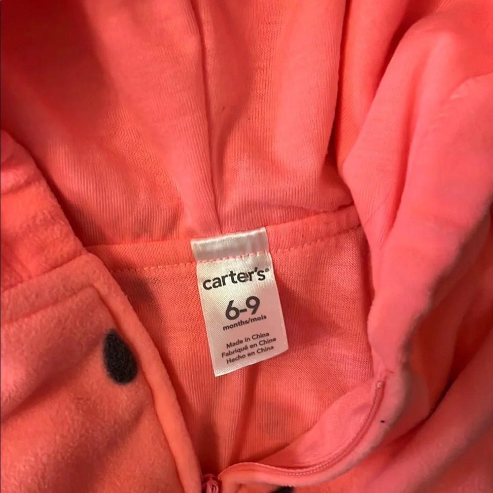 Carter's Pink Strawberry Hooded Costume Vest - Picture 2 of 5